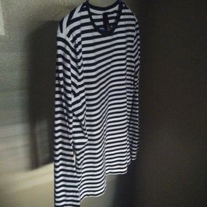 Navy blue striped long sleeve